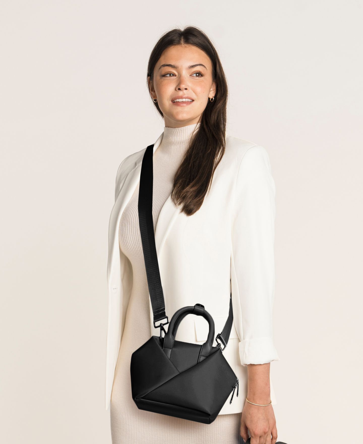 Женская сумка Lux & Nyx Small Origami Crossbody Tote and Handbag For Women, цвет: Чёрный — фото 7