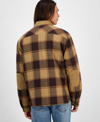 Men's Brees Long Sleeve Snap-Front Plaid Shirt Jacket, Macy's Exclusive