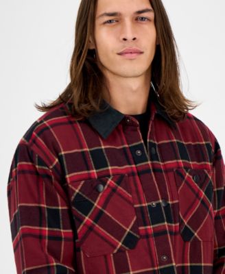 Men's Gurley Long Sleeve Snap-Front Plaid Shirt Jacket, Macy's Exclusive
