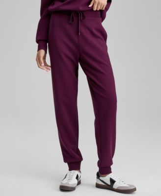 And Now This - Petite Cozy Ribbed Relaxed Fit Joggers