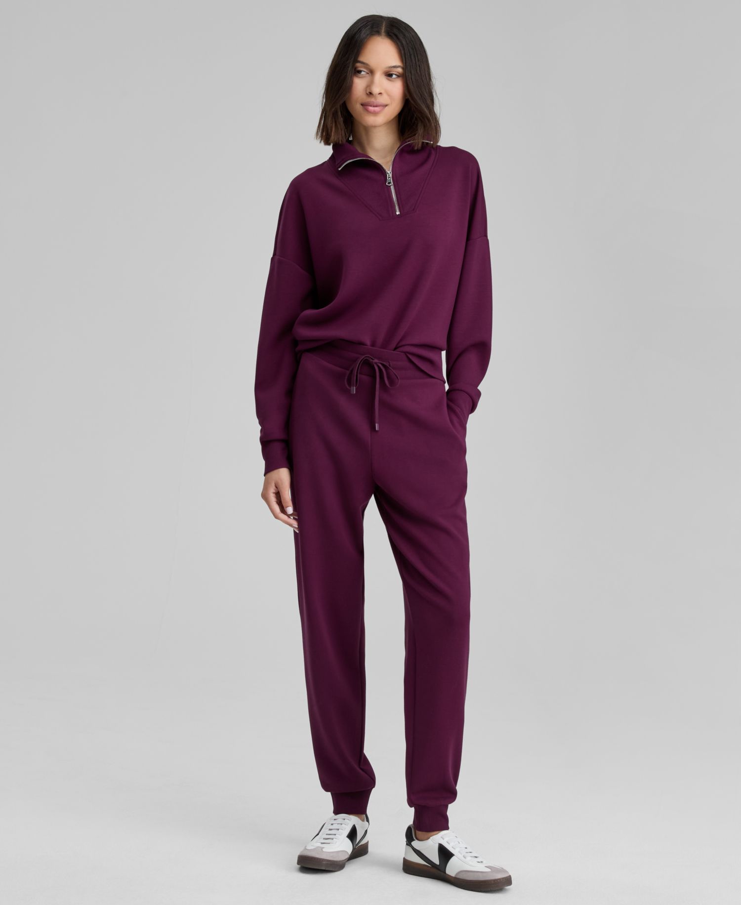And Now Women's Cozy Scuba Quarter-Zip Sweatshirt