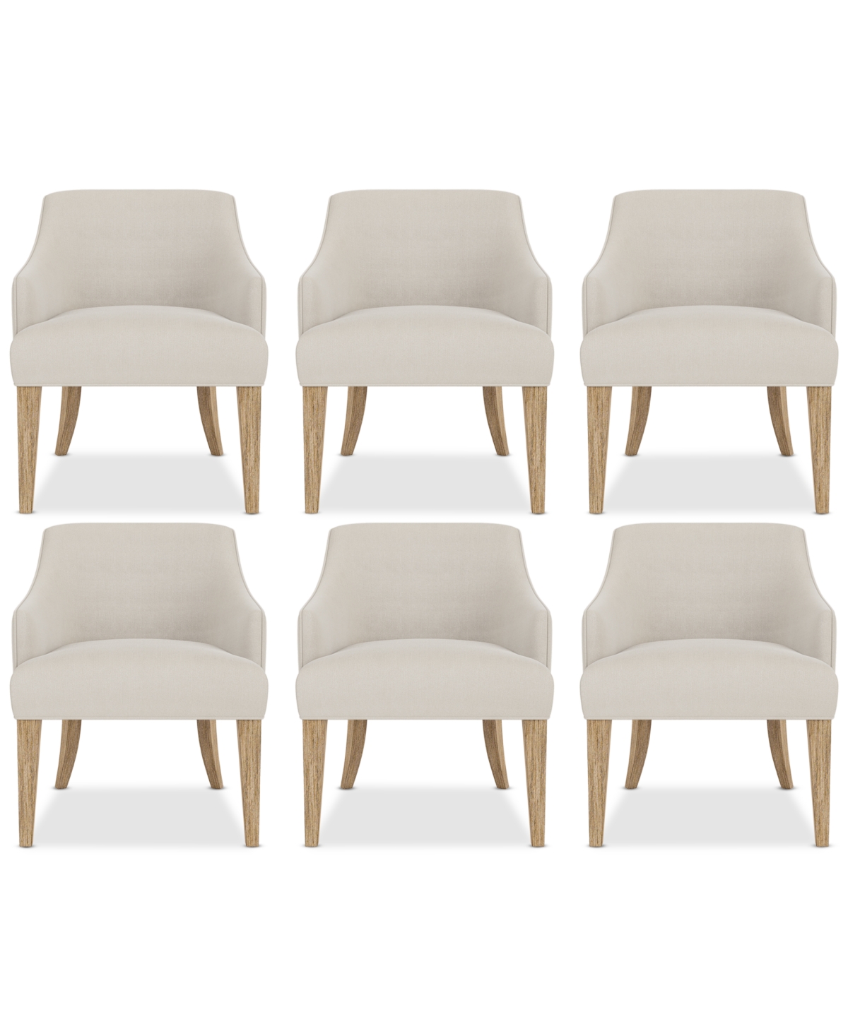 Macy's Frandlyn 6pc Host Chair Set In Neutral