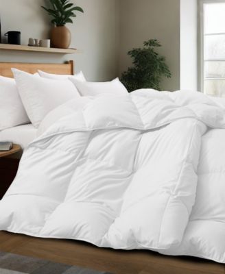 All Season White Goose Down Fiber Comforter, King