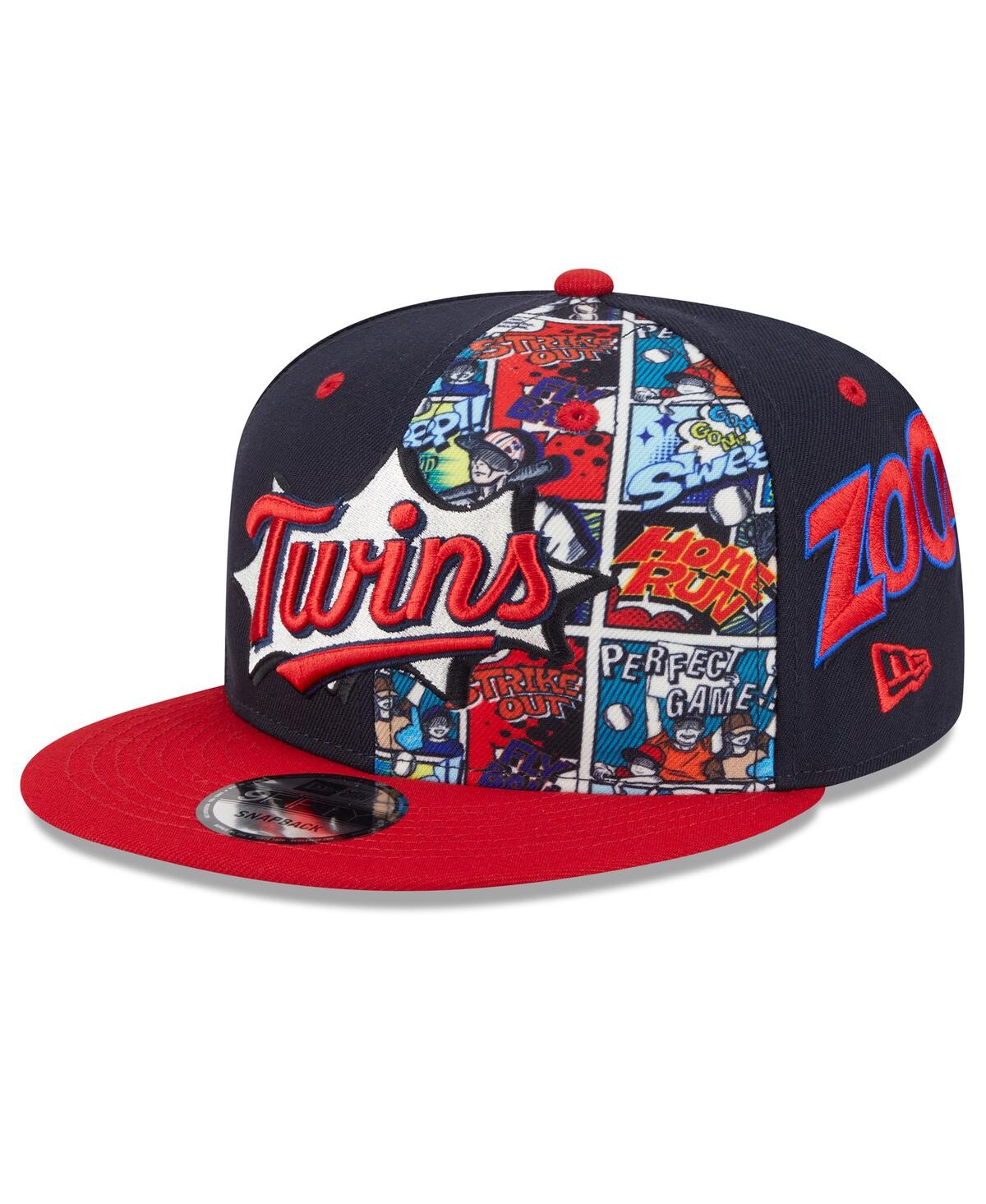New Era Big Boys And Girls Navy/red Minnesota Twins 2025 Mlb Diamond Hero Edition 9fifty Snapback Hat In Multi