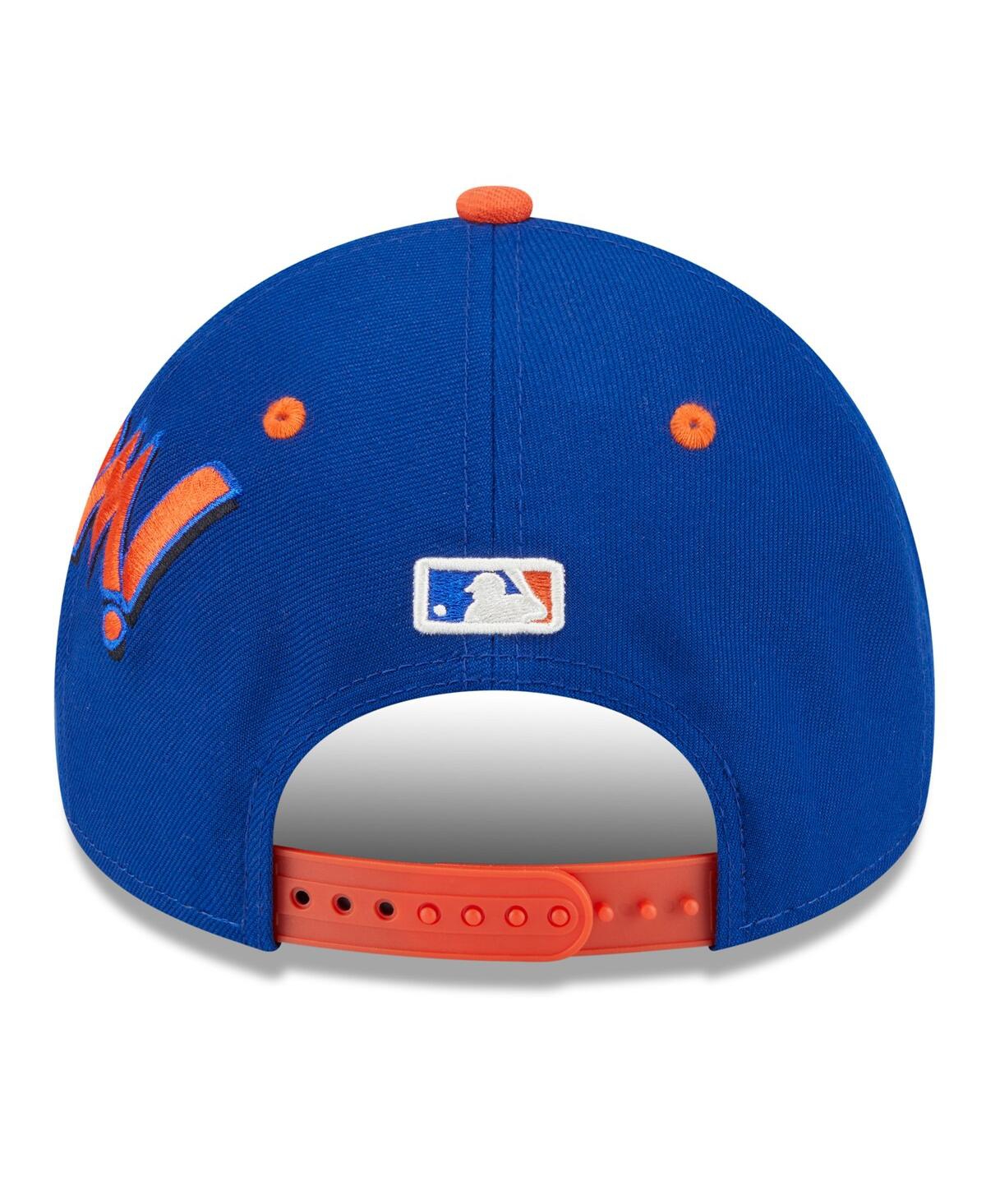 New Era Big Boys And Girls Royal/orange New York Mets 2025 Mlb Diamond Hero Edition A-frame 9forty Adjustabl In Multi