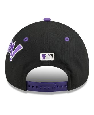 Big Boys and Girls Black/Purple Colorado Rockies 2025 MLB Diamond Hero Edition A-Frame 9FORTY Adjustable Hat