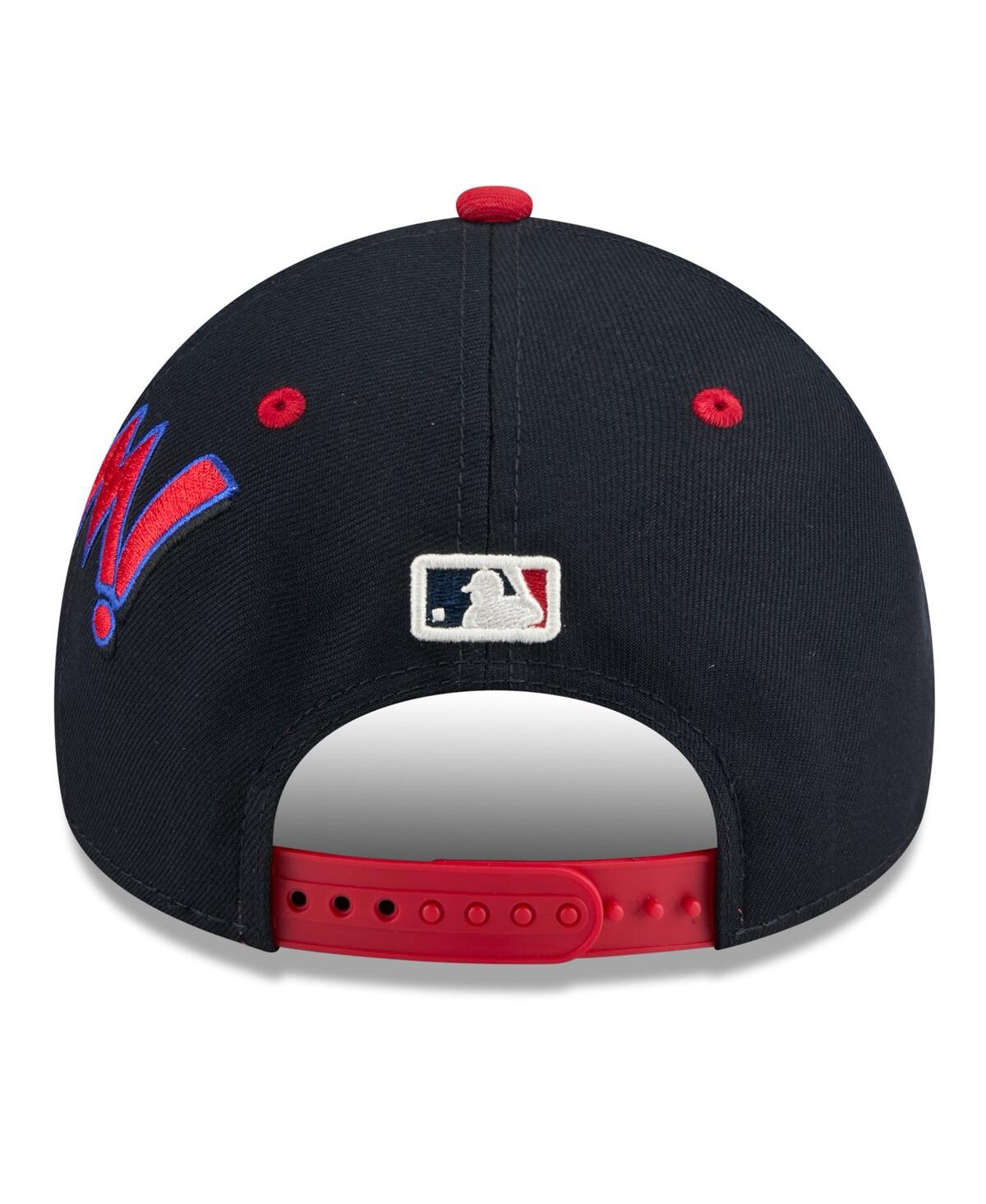 New Era Big Boys And Girls Navy/red Boston Red Sox 2025 Mlb Diamond Hero Edition A-frame 9forty Adjustable H In Multi