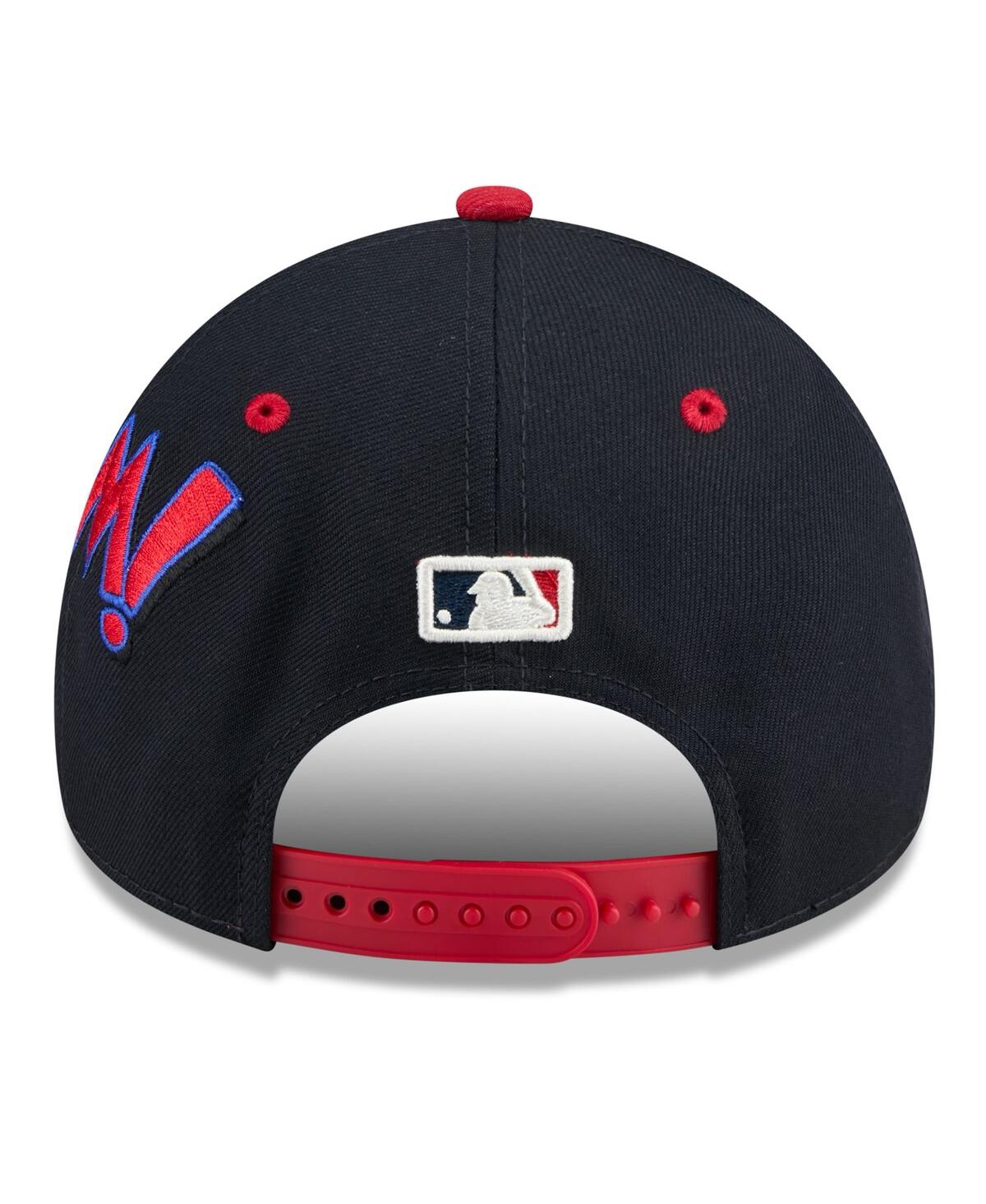 New Era Big Boys And Girls Navy/red Atlanta Braves 2025 Mlb Diamond Hero Edition A-frame 9forty Adjustable H In Multi