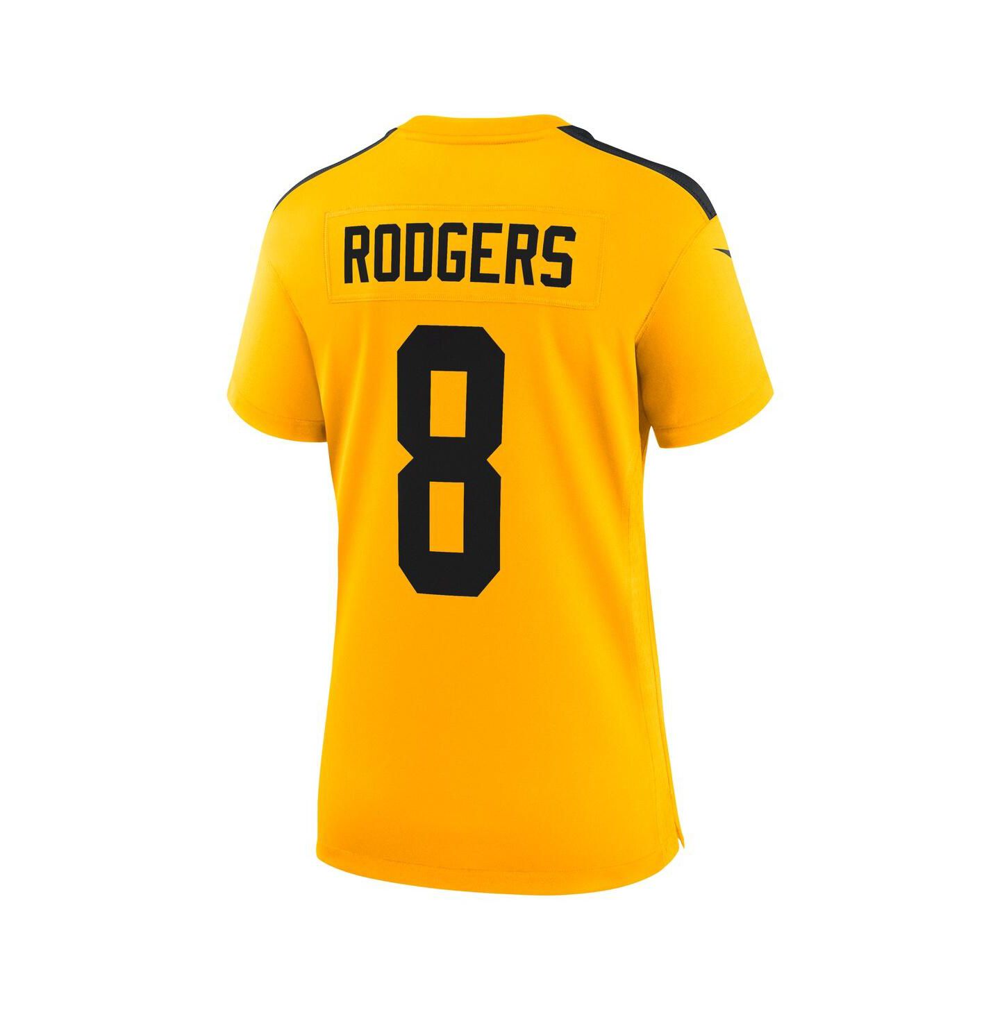 Женский топ Nike Aaron Rodgers Gold Pittsburgh Steelers Alternate 1933 Throwback Game Jersey — фото 3