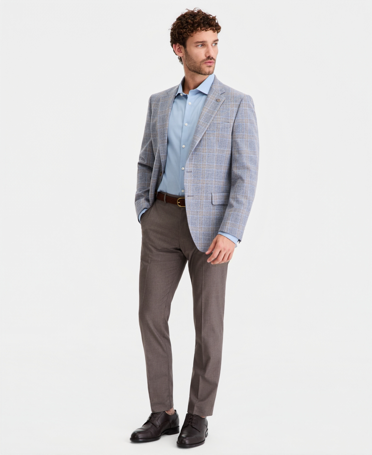 Ted by Baker Men's Blue Plaid Modern-Fit Blazer