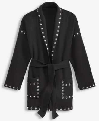 Women's Studded Belted Cardigan, Macy's Exclusive