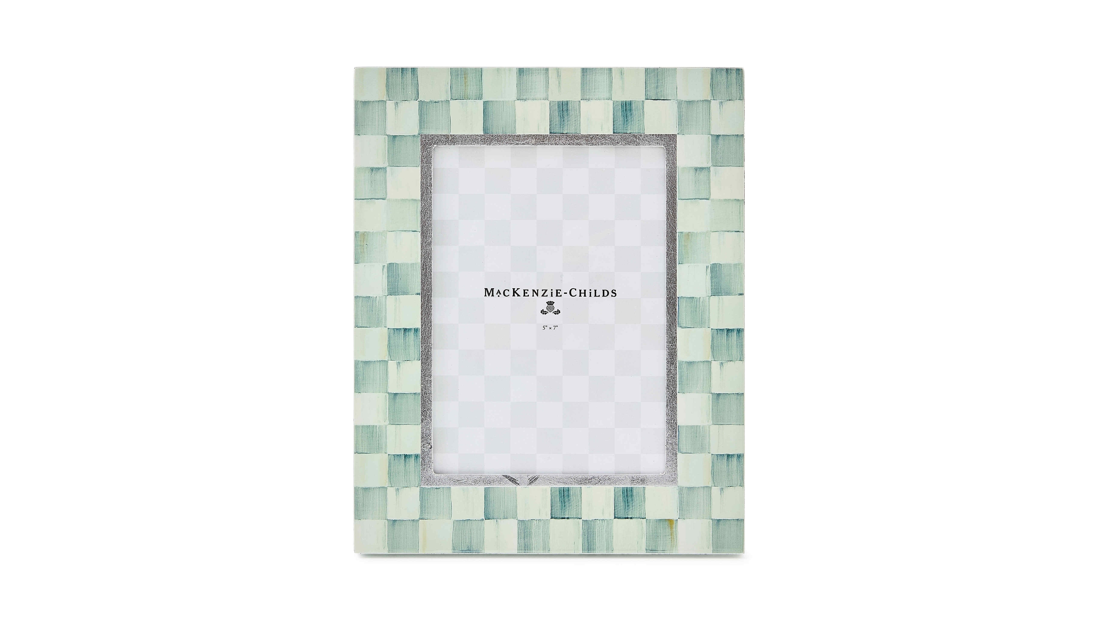 MacKenzie-Childs Sterling Check Lacquer Frame, 5" x 7"