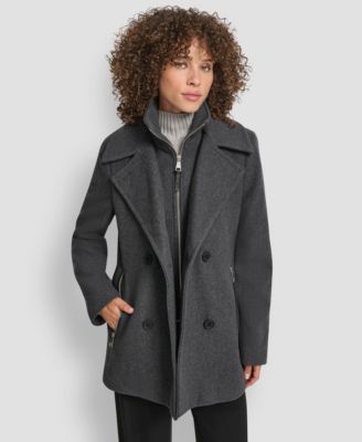 Women's Double-Breasted Bibbed Collared Coat