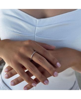 .925 Sterling Silver CZ Eternity Band Ring