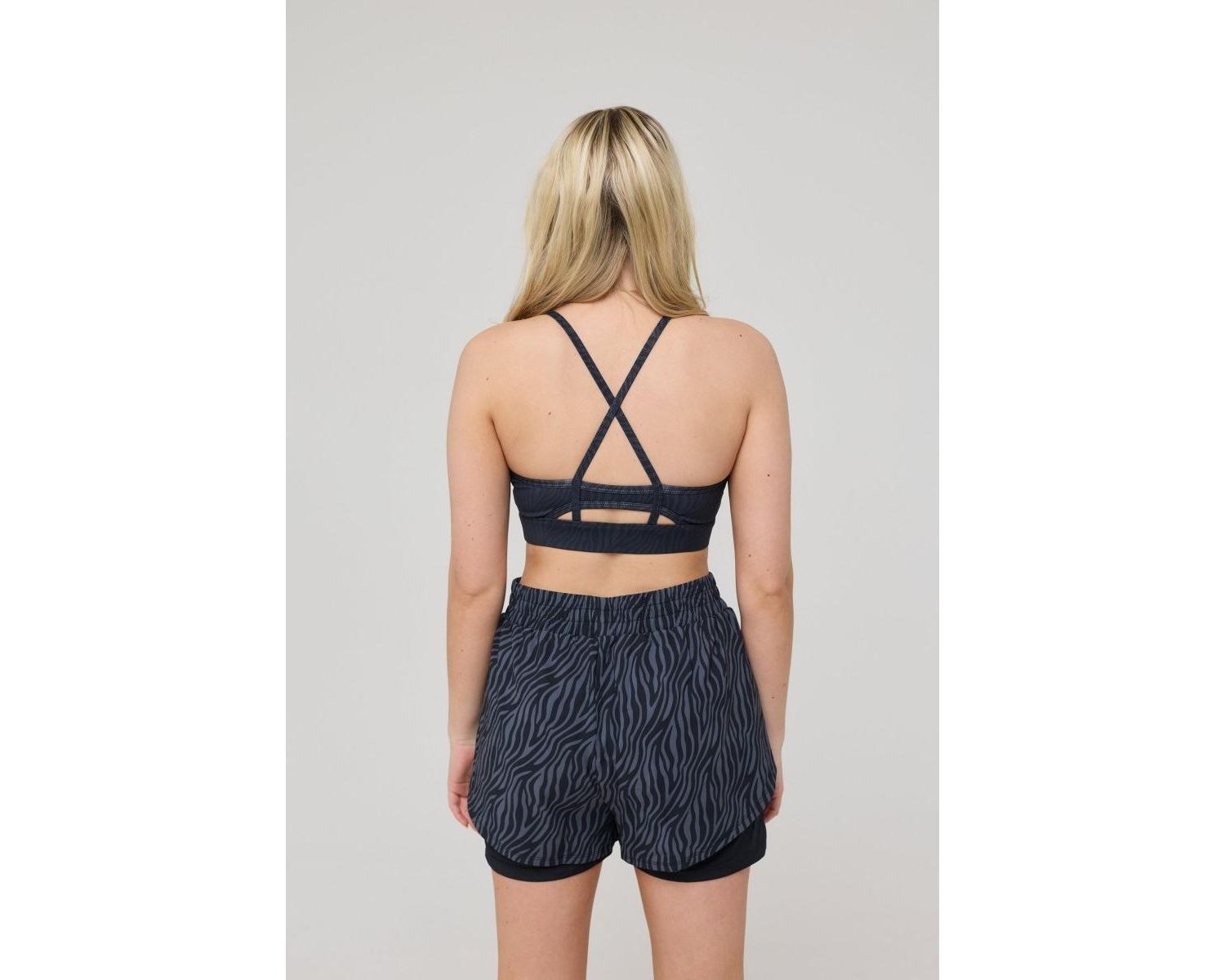 Women's Medium Support Infinite Sports Bra - Black Tiger