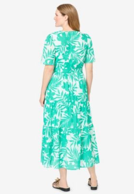 Plus Size Tiered Midi Dress
