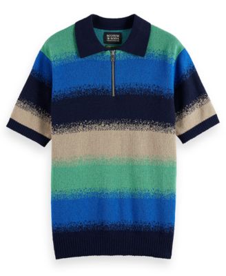Men's Relaxed Fit Short Sleeve Striped Polo Shirt