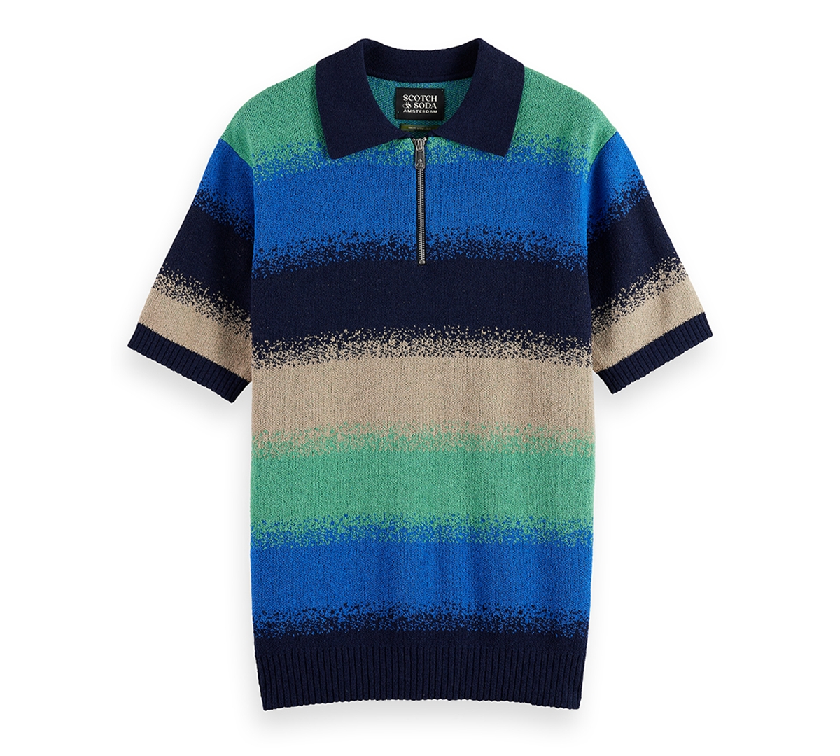 Scotch & Soda Men's Relaxed Fit Short Sleeve Striped Polo Shirt In Multi