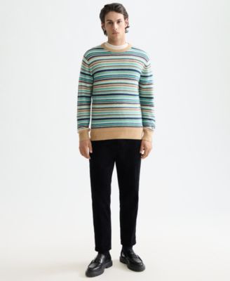Men's Striped Long Sleeve Sweater