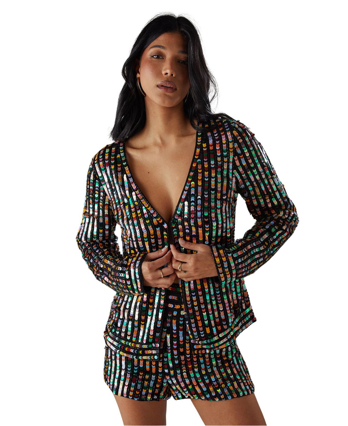 Женская куртка Warehouse Premium Hand Embellished Sequin — фото 1