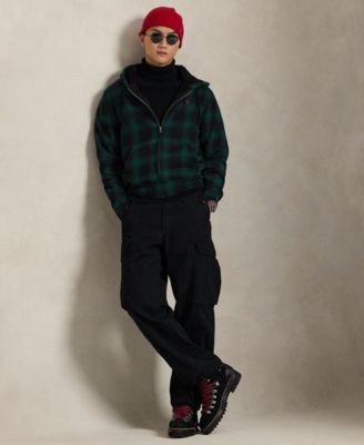 Men's Plaid Fleece Full-Zip Hoodie