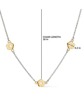 Flower Necklace - Rowena Necklace Two Tone