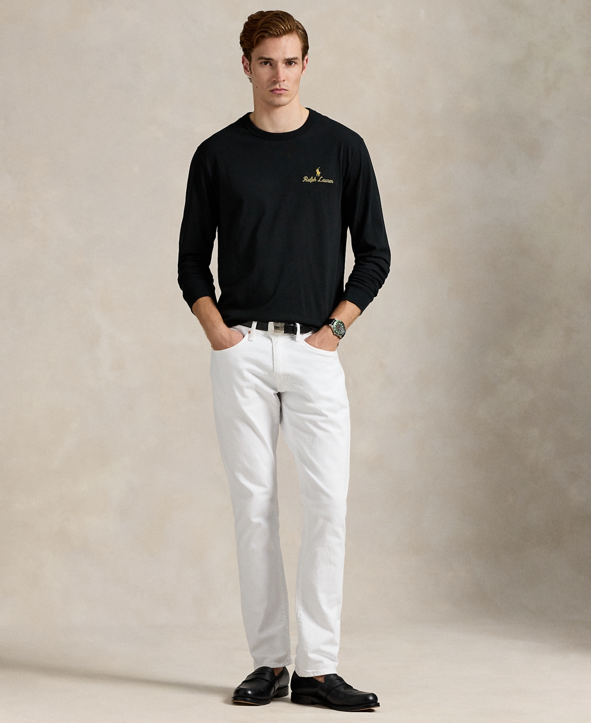 Polo Ralph Lauren Logo-detail Long-sleeve T-shirt In Black