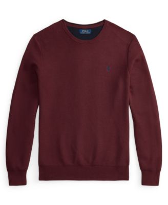 Men's Textured Cotton Crewneck Sweater