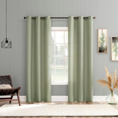Lance Textured Semi-Sheer Grommet Curtain Panel