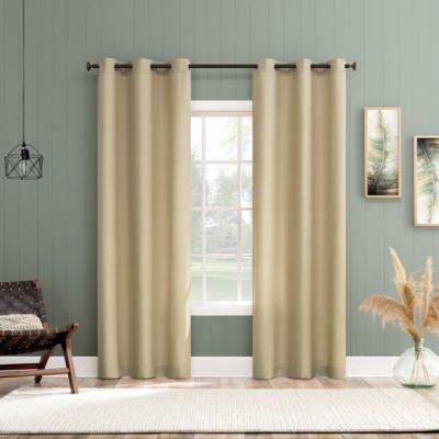 Lance Textured Semi-Sheer Grommet Curtain Panel