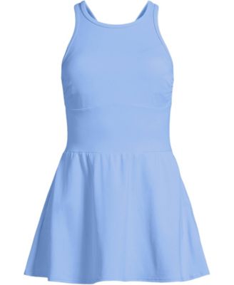 Women's Tugless High Neck Swim Dress Swimsuit