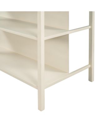 CASAINC 45" Solid Wood Butcher Block with Open Shelves Kitchen Island