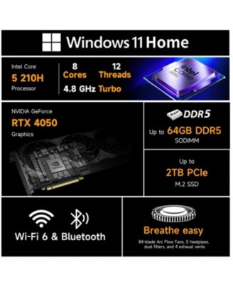 TUF F16 16" Gaming Traditional Laptop Intel Core 5 210H 16GB RAM NVIDIA GeForce RTX 4050 512GB SSD Storage Windows 11 Home FHD+ 144Hz - Grey