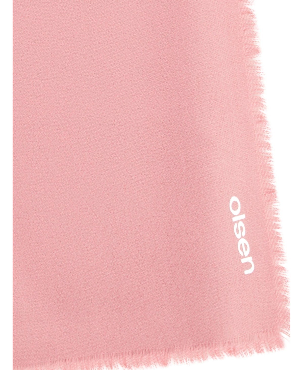 Olsen Solid Scarf with Frayed Edge Trim