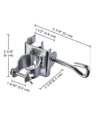 2 Pack Portable Deck Umbrella Mount Clamp Stand Holder for Outdoor Balcony Railing Bench Fence Mobile Cart