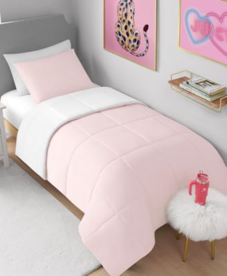 Box Stitch Reversible 3-Pc. Comforter Set, Full/Queen