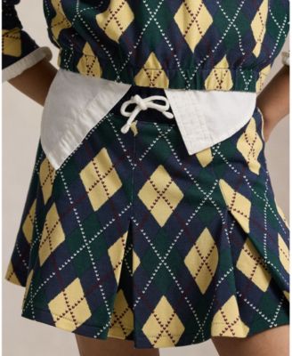 Girls' 7-16 Mesh Knit Top and Skorts, 2-Piece Set