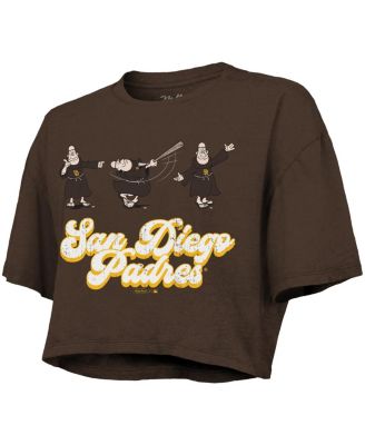 Women's Brown San Diego Padres Boxy Crop T-Shirt