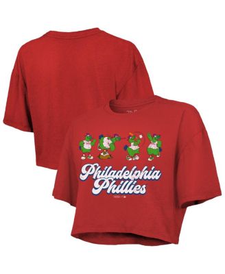 Majestic - Women's Red Philadelphia Phillies Boxy Crop T-Shirt