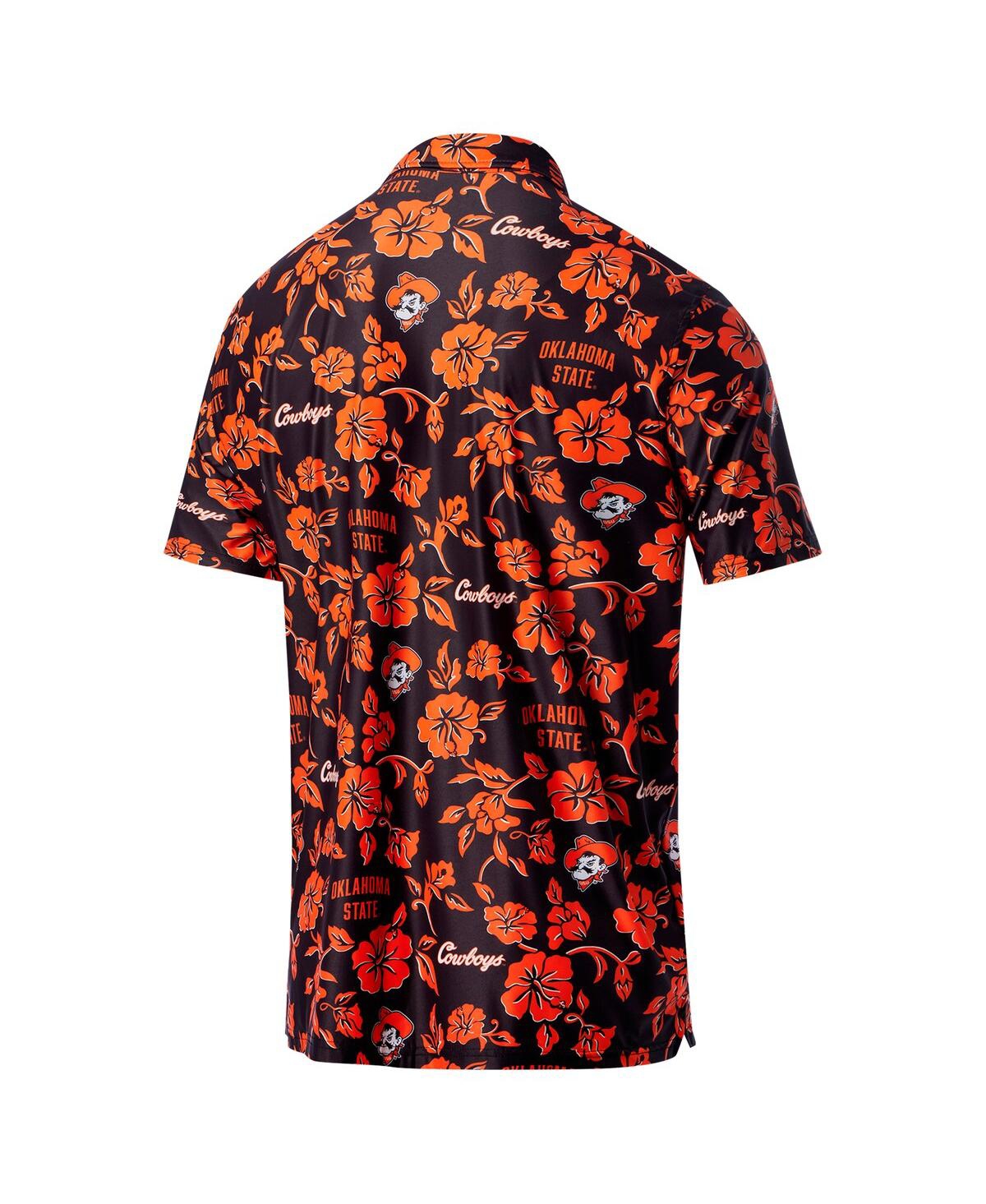 Reyn Spooner Men's Black Oklahoma State Cowboys Performance Polo Shirt In Multi