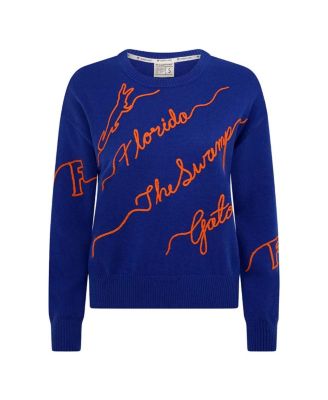 Kadyluxe - Women's Royal Florida Gators Love Note Embroidered Pullover Sweater