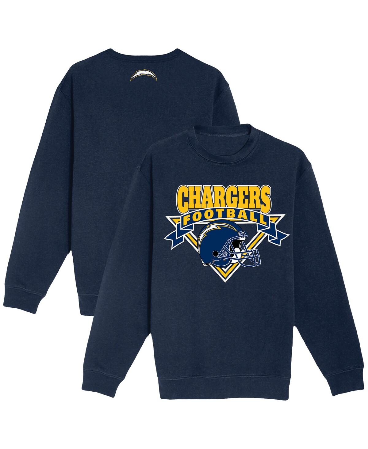 The Wild Collective Men's And Women's Navy Los Angeles Chargers Fleece Pullover Sweatshirt In Blue