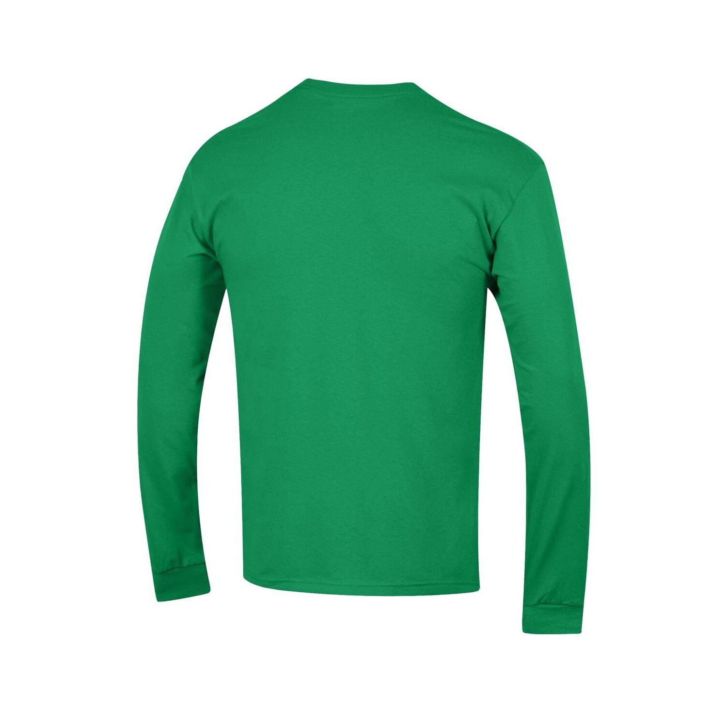 Men's Navy Notre Dame Fighting Irish Arch Over Logo 2-Hit Long Sleeve T-Shirt
