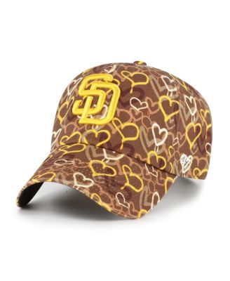 '47 Brand - '47 Big Girls Brown San Diego Padres Mural Clean Up Adjustable Hat