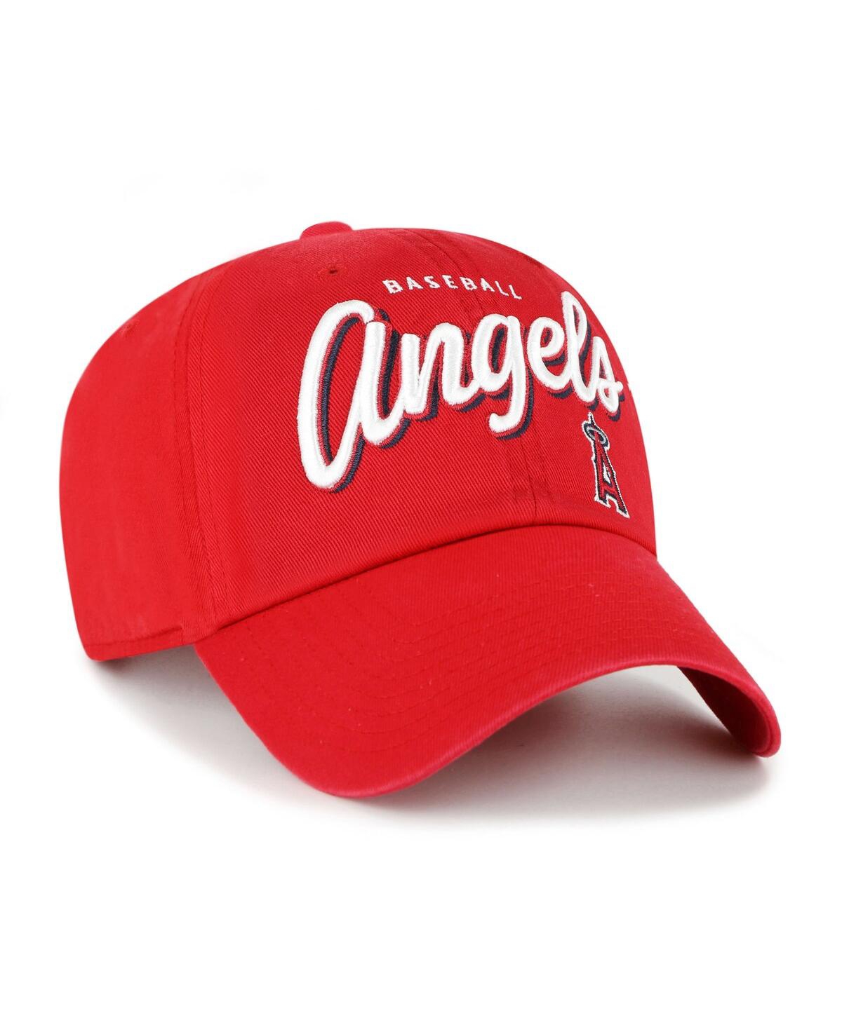 47 Brand Women's Red Los Angeles Angels Ariana Clean Up Adjustable Hat In Red