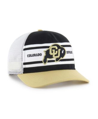 Big Boys and Girls Black/Gold Colorado Buffaloes Super Stripe Hitch Adjustable Trucker Hat