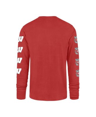 Men's Red Wisconsin Badgers Go Big Long Sleeve T-Shirt
