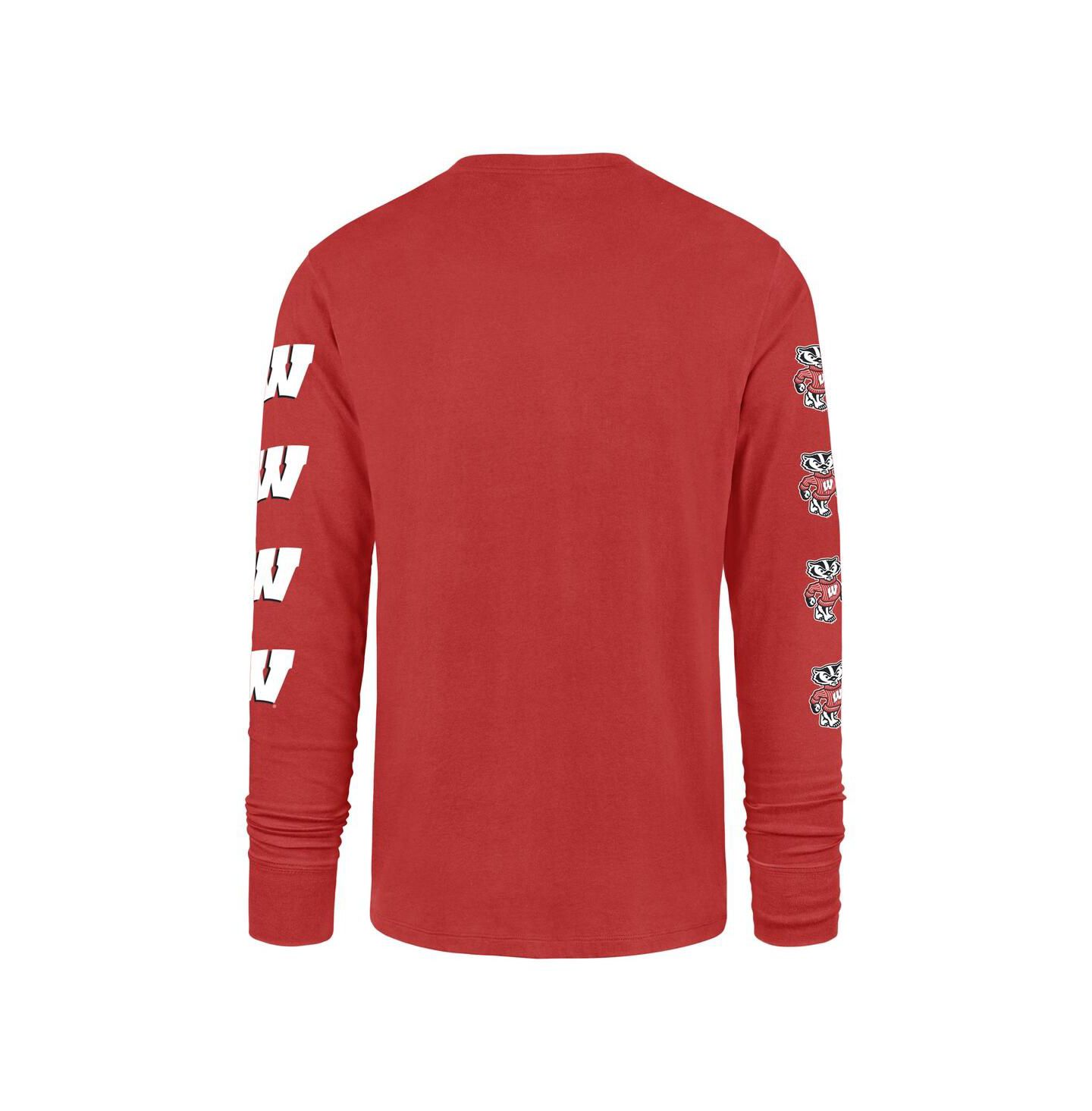Мужская футболка '47 Brand Red Wisconsin Badgers Go Big Long Sleeve — фото 2