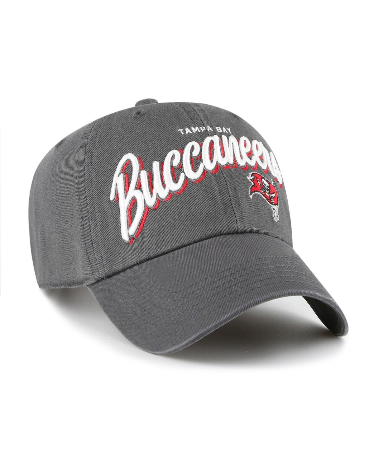 47 Brand Women's Graphite Tampa Bay Buccaneers Ariana Clean Up Adjustable Hat In Gray