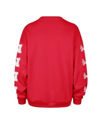 Women's Scarlet Nebraska Huskers Go Big Oversized Pullover Sweatshirt